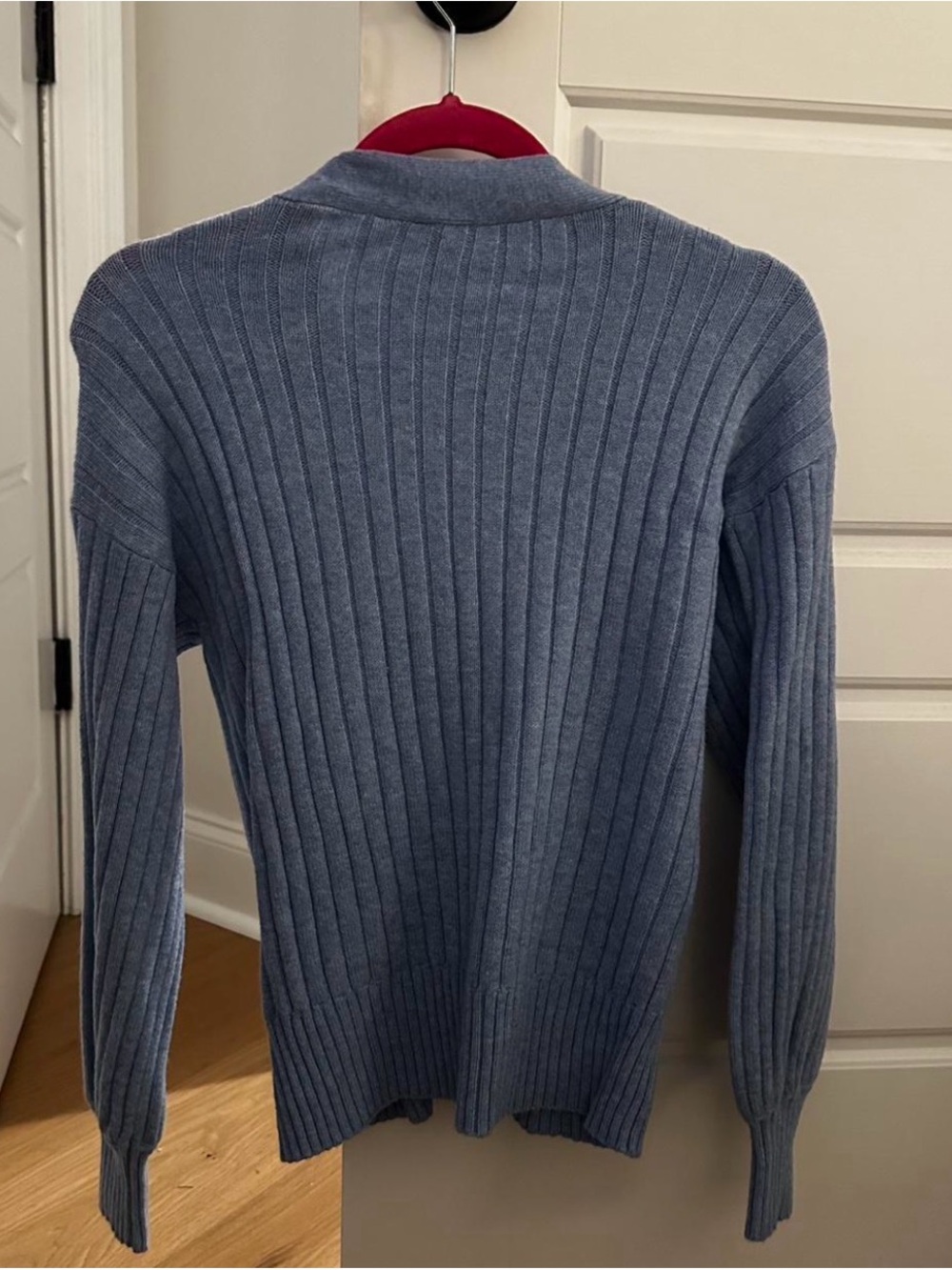 Cabi Blue Ribbed Button Cardigan - Picture 4 of 4